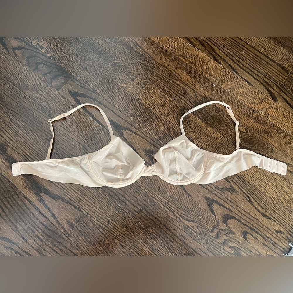 Calvin Klein 34B sheer nude unlined underwire bra
